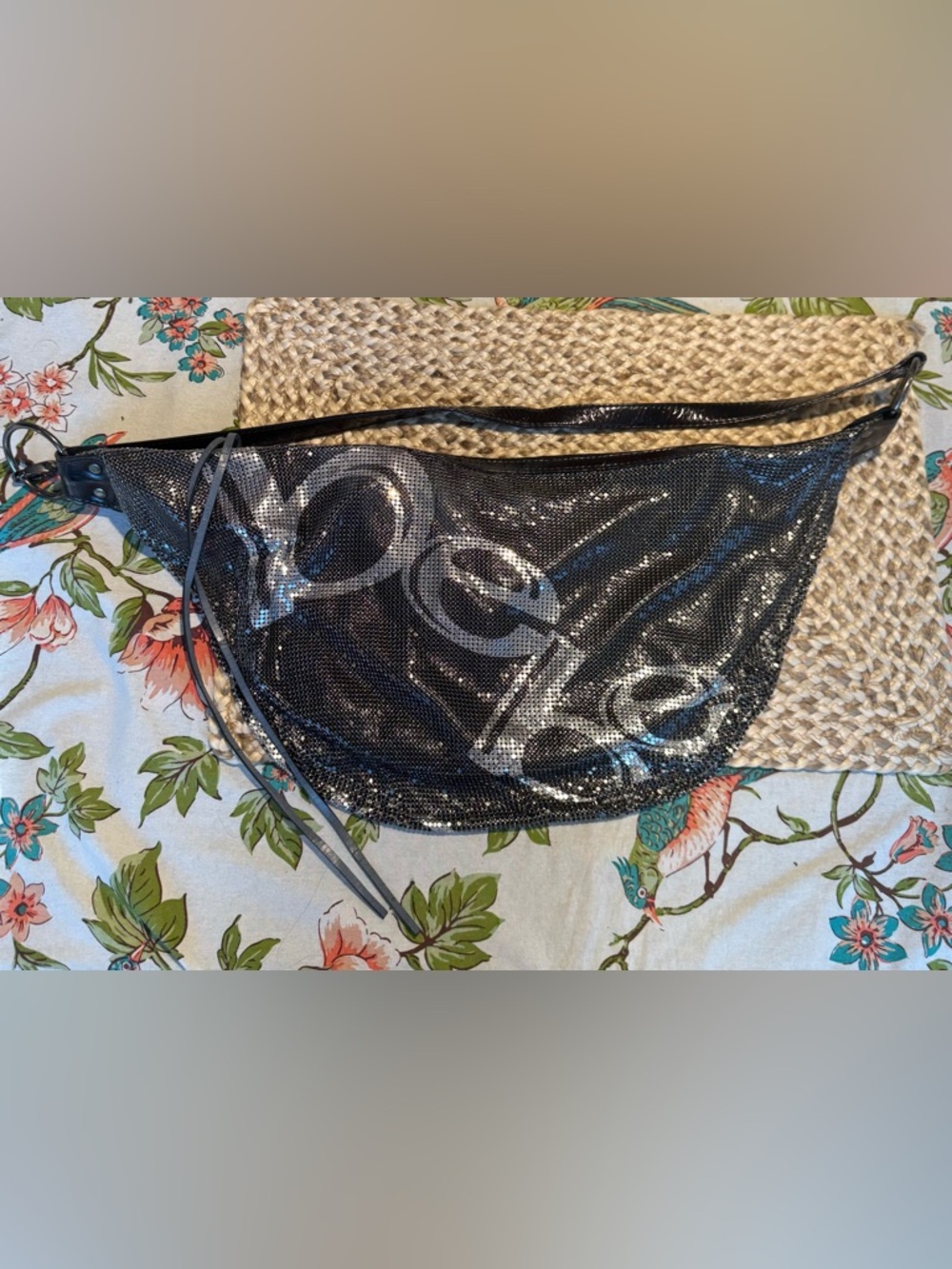 Vintage Y2K Metallic Mesh Shoulder Bag- bebe (2003-2004 era)